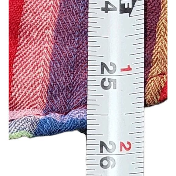 Gilly Hicks Sydney Flannel Shirt Womens Medium Plaid Red Blue Button Down - Picture 11 of 11